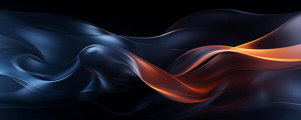 Canvas Print - Elegant strands of luminous light, intertwining against a pitchblack void, ensuring a clean image with enhanced sharpness and no dust or scratches.