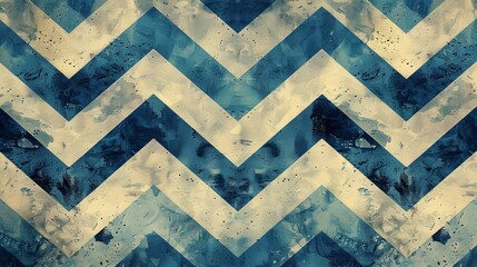 Blue Chevron Pattern