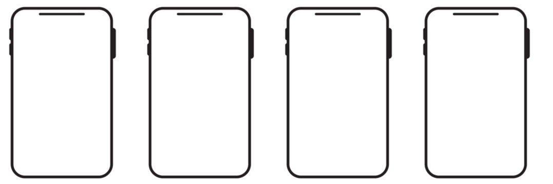 Mobile phone vector design. Mobile design on white background.