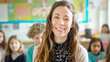© Kyohei Kaneko - 笑顔の小学校の白人女性の先生 smiling Caucasian female teacher Elementary school