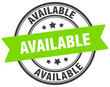 © BHM - available stamp. available label on transparent background. round sign