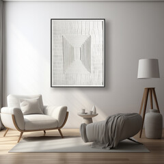 Wall Mural - there is a picture of a living room with a couch and a chair