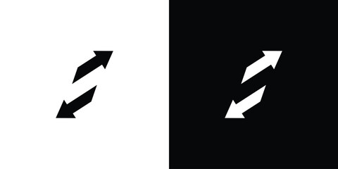 Unique and modern S arrow logo design