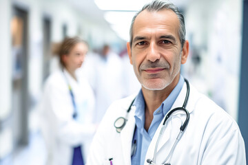 Portrait of a medical worker in a hospital