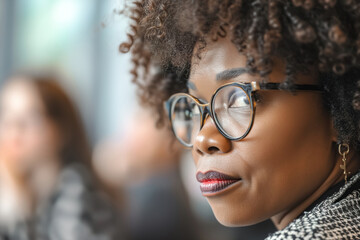 Wall Mural - Portrait of a beautiful black business woman