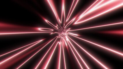 Wall Mural - red warped space tunnel wormhole with fluid aurora glowing edges