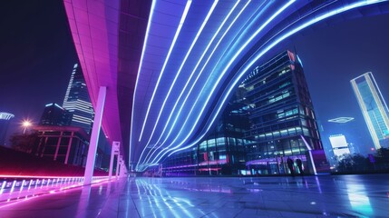 Aufkleber - Light trace of modern architecture