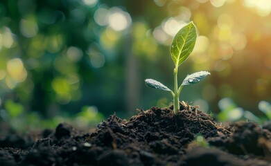 Canvas Print - New life emerging from the soil