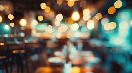 restaurant themed creative abstract blur background party with bokeh effect