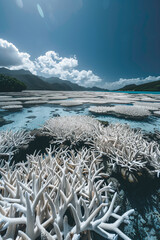 A beautiful coral reef suffering from bleaching.