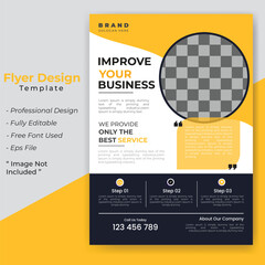 Wall Mural - modern business flyer template, abstract business flyer and creative design