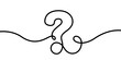 © tutti_frutti - Question mark one line style. Choosing decision concept illustration