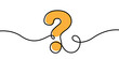 © tutti_frutti - Question mark one line style. Choosing decision concept illustration
