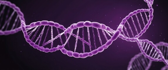 purple digital medical dna technology abstract concept background banner illustration