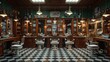 © pornchan - a vintage barbershop with classic decor and modern clients, timeless and trendy