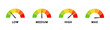 © Ann_Sereda - Speedometer rating vector template. Collection tachometer. Customers indicators of satisfaction