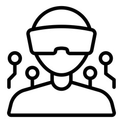 Canvas Print - Perfect design icon of VR headset

