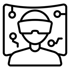 Canvas Print - Perfect design icon of VR headset

