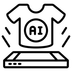 Sticker - Trendy vector design of ai shirt

