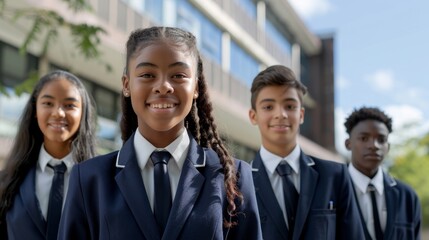 Poster - The students in uniforms