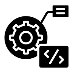 unique design icon of coding development