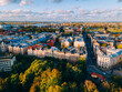 © robertharding - Aerial drone sunset view of the Art Nouveau District, Riga, Latvia
