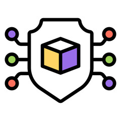 Sticker - Modern design icon of vr security 

