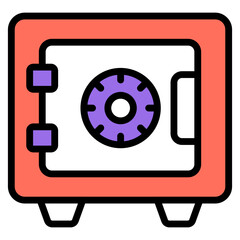 Sticker - Modern design icon of bank vault

