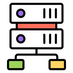 Sticker - An icon design of server network 

