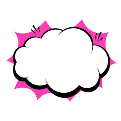 Poster - Cloud cartoon effect speech bubble design element