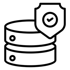 Sticker - A trendy design icon of database security

