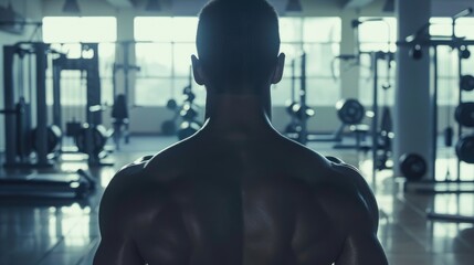 Wall Mural - The male at the gym