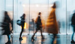 © IBEX.Media - Beautiful motion blur of people walking in the morning rush hour, busy modern life concept