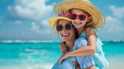 Canvas Print - The joyful beach embrace