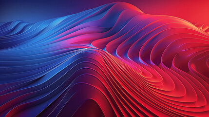 Wall Mural - Dynamic red and blue lines create modern abstract background