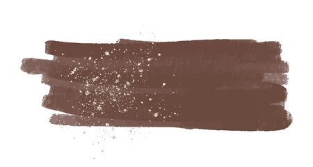 Sticker - Png ink brush stroke element in brown with glitter