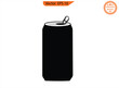 © Batura - Soda can icon, transparent background. Dented soda cans icons set. Beverage, beer and brewing sign and symbol. soda and juice silhouette. Vector illustration