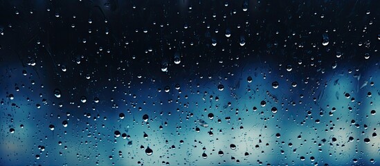 Aufkleber - Rain drops falling on glass background. Creative banner. Copyspace image