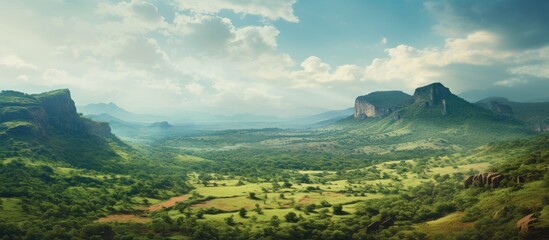Poster - Deccan plateau at it best. Creative banner. Copyspace image