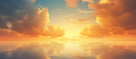 Leinwandbilder - Liquid gold sunset. Creative banner. Copyspace image