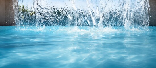 Canvas Print - Patterns of movement of water in the pool. Creative banner. Copyspace image