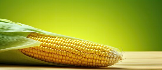 Poster - Organic fresh corn. Creative banner. Copyspace image