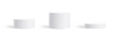 © tutti_frutti - Three white circle podiums stage background, transparent illustration