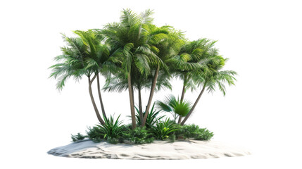 tropical tree with beach