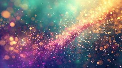 Canvas Print - Abstract background of colorful glittering bokeh lights in vibrant colors