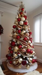 Wall Mural - christmas tree with decorations