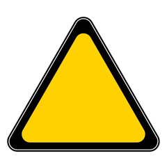 Wall Mural - animation of a yellow triangle with black radiation signs. yellow triangle with changing radioactive