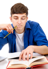 Canvas Print - Student with a Books