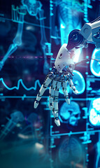 Poster - Robots and medical technology Helps doctors improve their ability to treat patients.