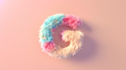Fluffy Typography Delight: Super Lovely Candy Colors in Natural Light, Letters, Typography design, Graphic  resource,